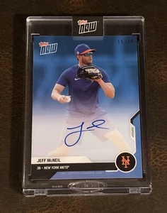 Jeff McNeil 2020 Topps Now #OD-256B automático 15/49 camino hasta el día de la apertura - Imagen 1 de 2