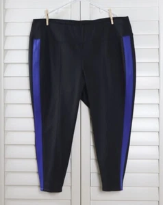 T BY TALBOTS NWT $99 Stripe Black Pull On Athletic Casual Pants Size 3X Petite - Picture 1 of 5