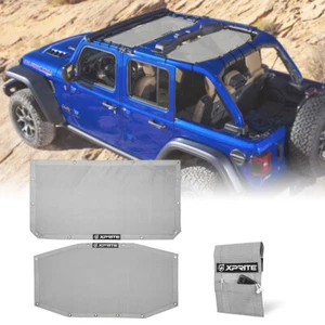 Xprite Gray Roof Sunshade Mesh Soft Top Cover UV Protection for Jeep Wrangler JL - Bild 1 von 7