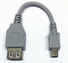 USB A Female to USB Mini-B Male (5 Pin), 5 Inch OTG Adapter Cable 