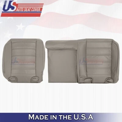 2003-2007 FOR Hummer H2 REAR Driver & Passenger Tops Genuine Leather Cover Gray - Image 1 of 4