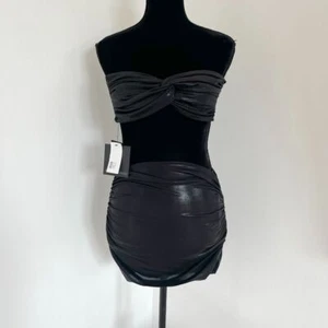 Norma Kamali Black Bra Top & Matching Skirt - Picture 1 of 7