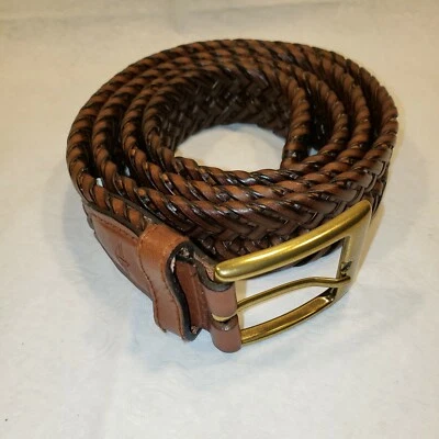 DOCKERS Men's Belt Woven Braid Brown Sz 44 EUC - Изображение 1 из 4