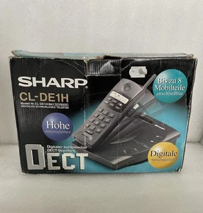 Sharp CL-DE1H Bezprzewodowy telefon cyfrowy Dect-Standard Podświetlany LCD Oryginalne opakowanie✅ - Zdjęcie 1 z 12