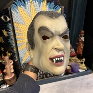 Vintage Dracula Latex Halloween Maske Erwachsene 1997 UCS Gummi Gesicht Vampir  - Bild 1 von 8
