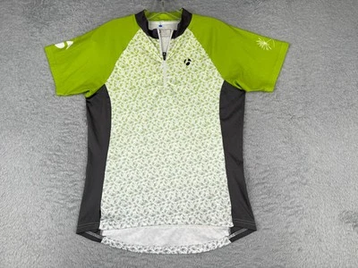 Camiseta deportiva de ciclismo Bontrager para mujer mediana verde blanca 1/4 cremallera manga corta Foto 1 de 4