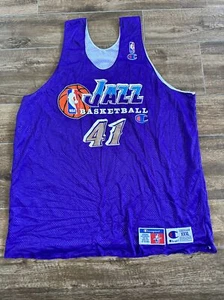 UTAH JAZZ CHAMPION GAME USED WORN THURL BAILEY MOUNTAIN STYLE WARM UP JERSEY 3XL - Bild 1 von 5