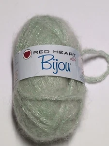 Red Heart Bijou Yarn. 49%Nylon 25%Kid Mohair 17%Wool 9%Metallic. Peridot - Picture 1 of 5
