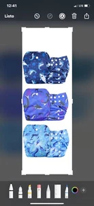 wegreeco Baby Cloth Pocket Diapers 3 Packs Size M - Picture 1 of 9