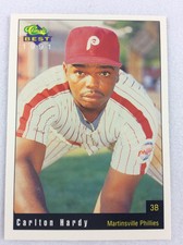 1991 Martinsville Phillies-Classic BEST Minor Lg Baseball Card-Carlton Hardy