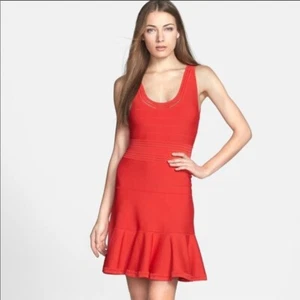 DIANE VON FURSTENBERG Kleid feuerrot orange Perry Stretchkleid - Medium $ 445 unverbindliche Preisempfehlung des Herstellers - Bild 1 von 1