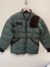 Vintage 10x Puffer Jacket USA Made Feather Down Filled Puffer Jacket Green Med.