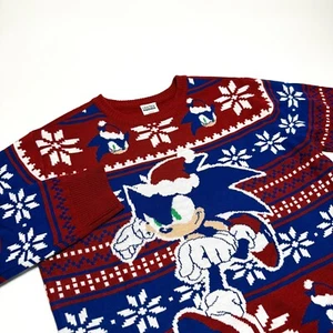 Sonic The Hedgehog NWT Boys Holiday Sweater - Cute / Ugly Christmas Sweater XL - Picture 1 of 8