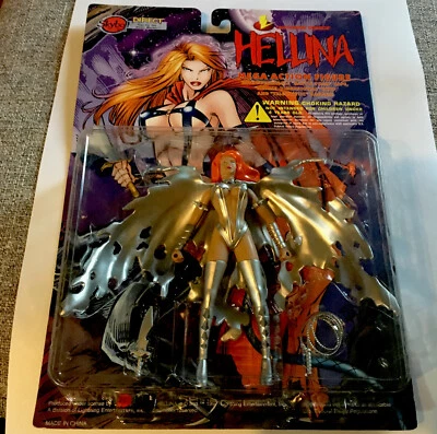 NUEVA MEGA FIGURA DE ACCIÓN SKYBOLT DIRECT HELLINA CON CAPA PLATEADA RASGADA 1997 Foto 1 de 3
