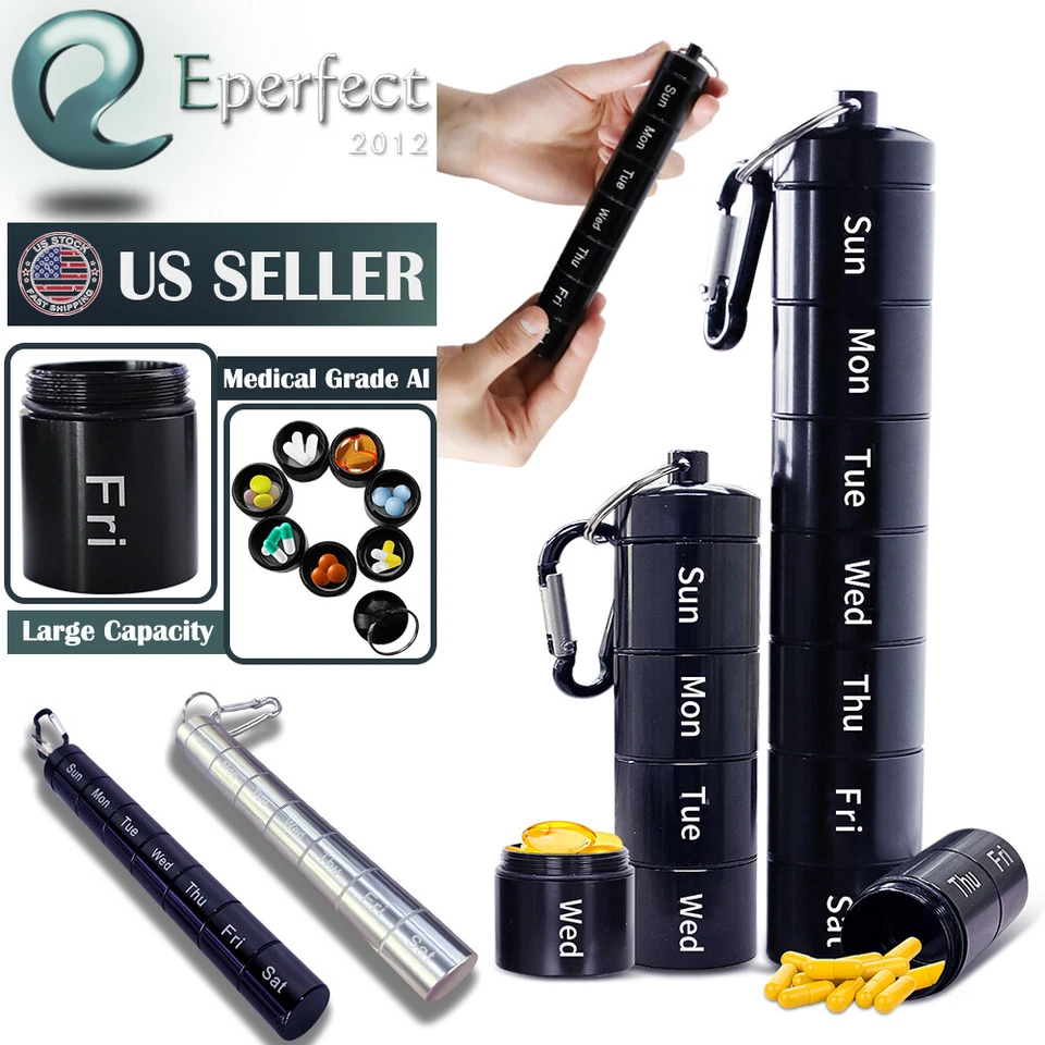 Extra Large Weekly Pill Organizer Daily Case 7 Day Box Storage Portable Travel - Image 1 of 4
