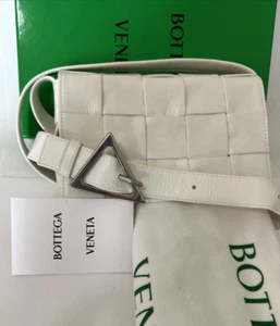 Bottega Veneta Intrecciato-Woven Cassette Lambskin Adjustable Crossbody Bag - Picture 1 of 13