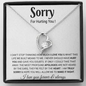 I'm Sorry Necklace Gifts, Apology Gifts For Her, Forgiveness Gift, Wife Gift - Picture 1 of 13