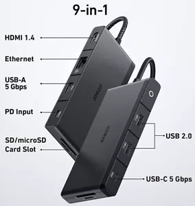 Anker 552 USB-C HUB (9-in-1) 4K HDMI with 100W PD for most Laptops & Tablets - Picture 1 of 6