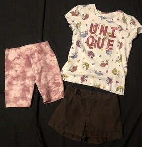 Girls Size 7/8 (3) Piece Lot 2 Shorts 1 Shirt SO/365 Kids/Brown Shorts #992 - Picture 1 of 19