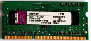 Kingston KVR1066D3S7/1G DDR3-1066 SODIMM 1GB Memory - Picture 1 of 1