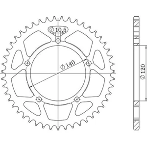 Corona De Aluminio Paso 520 - Z 47 Dientes Para Suzuki 600 GSX R 2001-2005 - Imagen 1 de 2