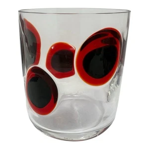 Vaso Carlo Moretti de cristal de Murano Italia Bora Bicchieri 14 oz firmado con fecha 2011 - Imagen 1 de 11