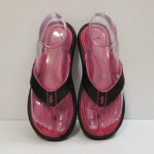 Sandalias Nike Comfort Plantilla 354925-012 Rojo Negro Chanclas Tanga Para Mujer Talla 6 - Imagen 1 de 14