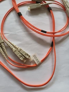 Lot of 8 Fibre Optical cable, LC to LC Duplex MD1001004001 DLC/PC MM 50/125 1M - Afbeelding 1 van 2