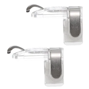 Gaming Trigger Mobile Game Controller 1 Pair Metal Fire Keys Universal Clear - Picture 1 of 5