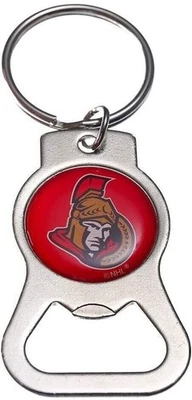 Ottawa Senators Premium Solid Metal Bottle Opener Keychain, Silver Key Ring,... - Image 1 of 4