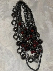 vintage to modern mixed jewelry lot Dark Colors Gothic Goth Statement - Picture 1 of 9