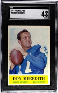 Philadelphia Don Meredith Dallas Cowboys 1964 #51 SGC 4 en muy buen estado/excelente estado - Imagen 1 de 2