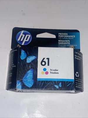 HP 61 TRI-COLOR TRI COLOR INK CARTRIDGE OEM GENUINE NEW SEALED EXP 2023 - Image 1 of 2