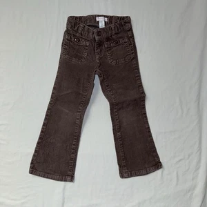 Brown Corduroy Pants Girls 4T Adjustable Fall School Classic Preppy Academia - Picture 1 of 5