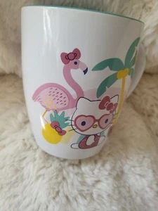 Taza de café Hello Kitty tropical flamenco taza de cerámica coleccionable de gran tamaño - Imagen 1 de 9