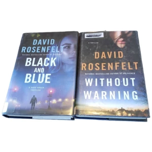 Black & Blue and Without Warning Two Hardcover David Rosenfelt Thrillers - Picture 1 of 16