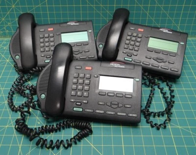 Three Non-Working Nortel Networks NTMN33GA70 M3903 Enhanced Telephone W/ Headset - Image 1 of 4