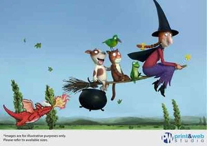 Room on the Broom & Chasing Dragon Mural Wall Art Quality Pastable Wallpaper - Picture 1 of 1