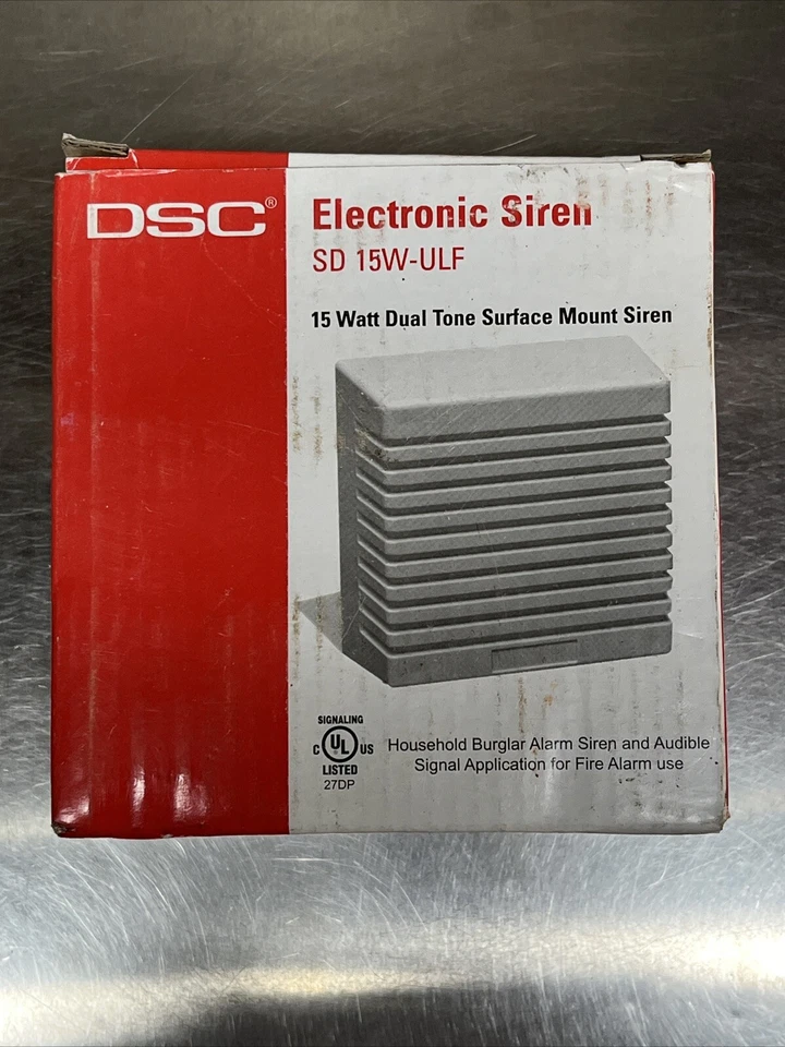 DSC SD 15W-ULF 15 Watt Dual Tone Surface Mount Household Burglar Alarm Siren New - Image 1 of 1