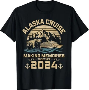 Matching Family Friends and Group Alaska Cruise 2024 Gift Unisex T-Shirt - Picture 1 of 3