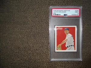 2006 BOWMAN HERITAGE BASEBALL MINI JUSTIN VERLANDER RC #250 PSA 9, Rookie! - Picture 1 of 2