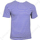 Genuine RUSSIAN PARA Blue Striped T-Shirt Short Sleeve PARATROOPER Top Tee Shirt