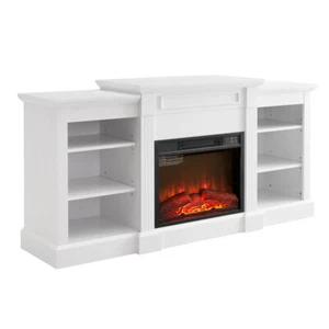 Modern Large Fireplace TV Stand Console with 23 in Fireplace for TVs up to 70 in - Picture 1 of 11