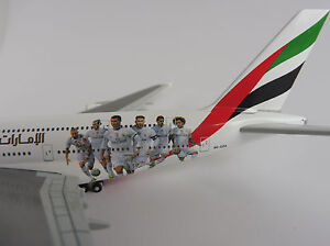 Emirates Airbus A380-800 Real Madrid 1/500 Herpa 529242 A 380 A380 A6-EOA