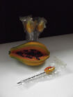 6 Cocktailspiechen in Form einer Papaya orange neu/ovp