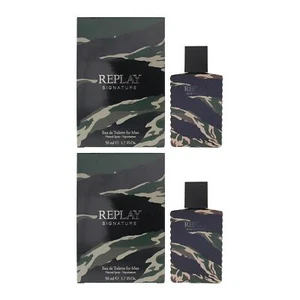 Replay Signature For Man Eau De Toilette 50ml Spray For Him X 2 - Picture 1 of 1
