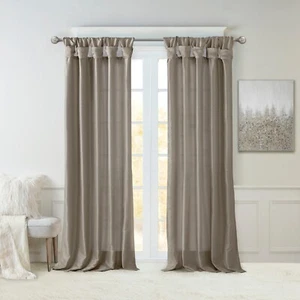 Madison Park Emilia Twist Tab Lined Window Curtain Panel Pack of 1 Window Drape - Picture 1 of 103