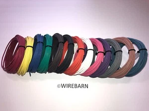 AUTOMOTIVE WIRE - 22 GAUGE -HIGH TEMP TXL WIRE - 13 COLORS - 25' EACH COLOR - Picture 1 of 15