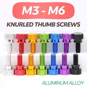 Hand Grip Knob Bolts Color PC Computer Case Aluminum Alloy Knurled Thumb Screws - Picture 1 of 246
