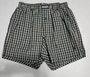 POLO RALPH LAUREN MENS CLASSIC PLAID GREEN WOVEN COTTON PONY ACCENT BOXER SZ:S - Picture 1 of 3
